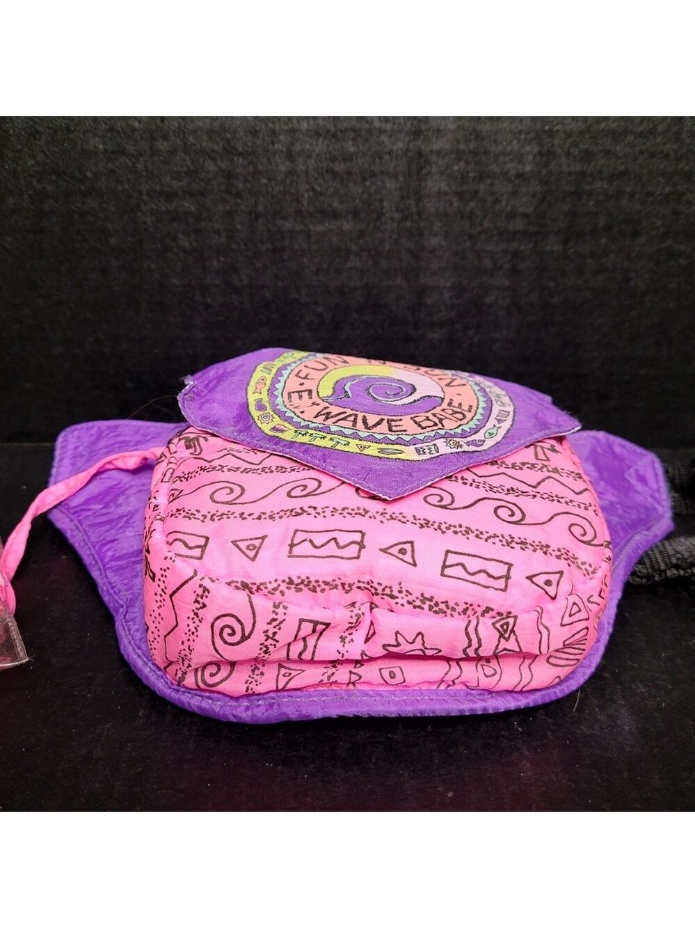 Vintage 1980's Childs Purple and Pink Fun 'N' Sun E.J. Wave Babe Bag - Picture 4 of 6